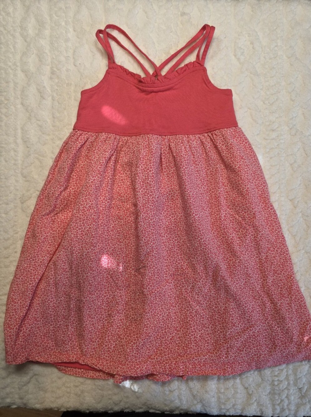 GAP Kids Coral Floral Dress XS 4-5 Pink Sleeveless Sundress